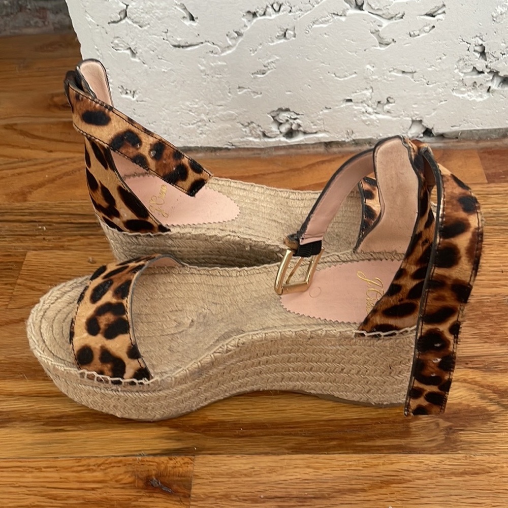 Jcrew size 7 1/2 leopard wedges. Worn once.